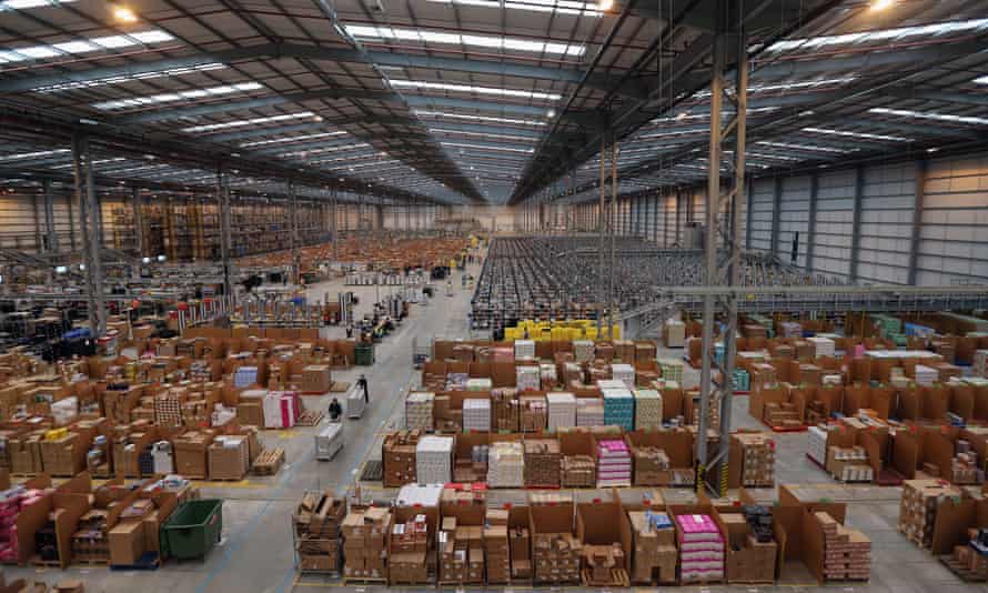 Amazon ‘fulfilment centre’ warehouse in Peterborough.