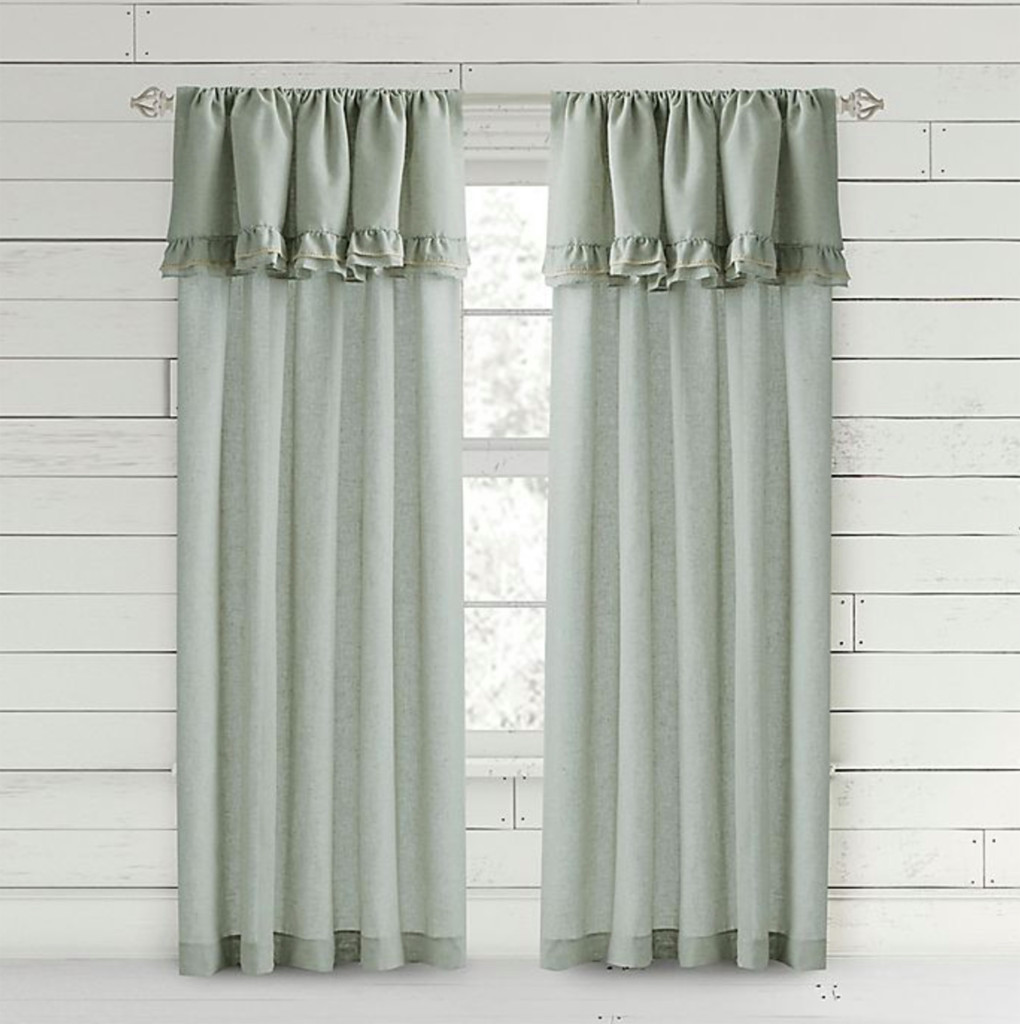green window curtains